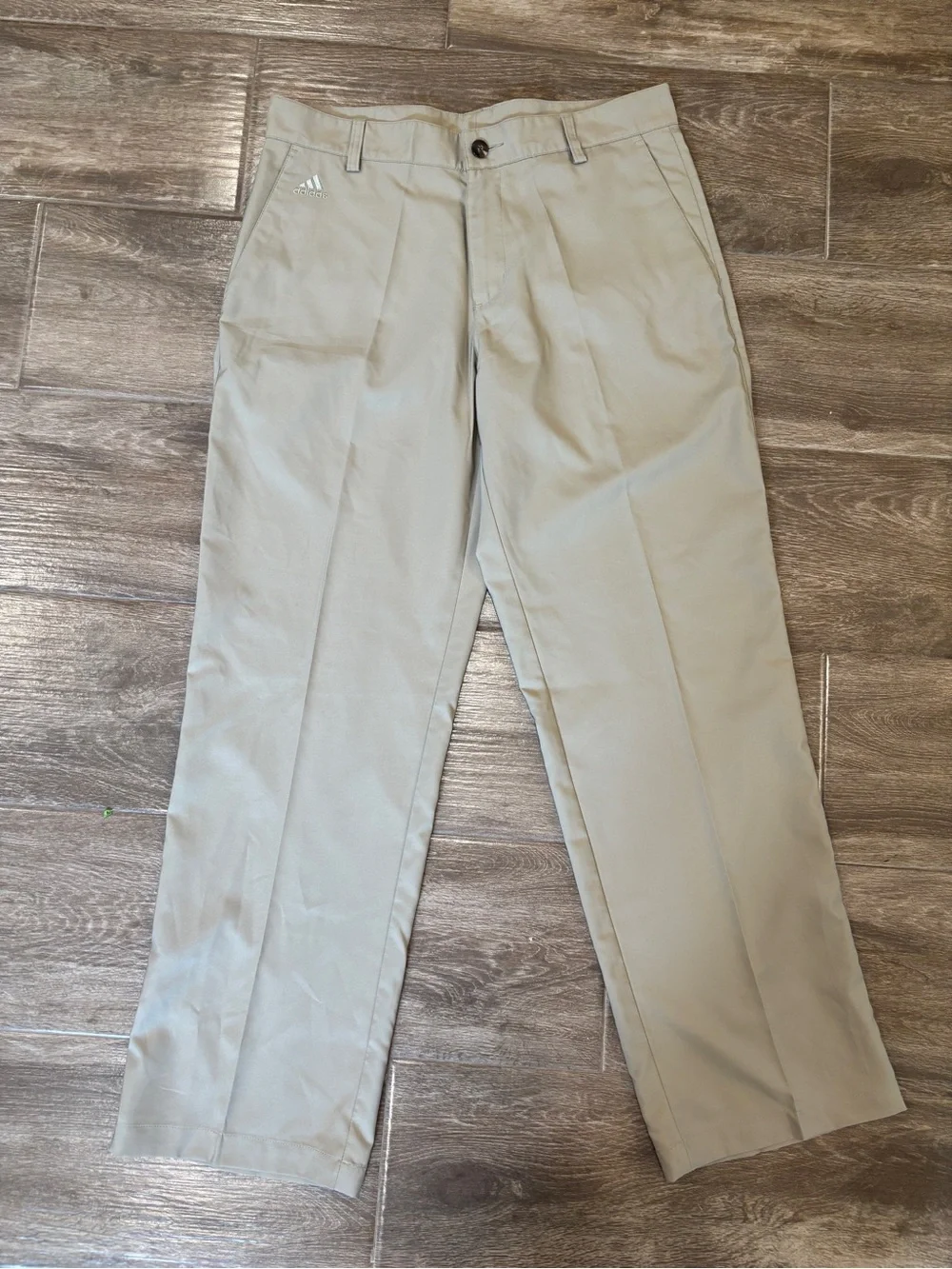 adidas Men's 32x30 Khaki Straight-Leg Performance Chinos Climalite Golf Casual